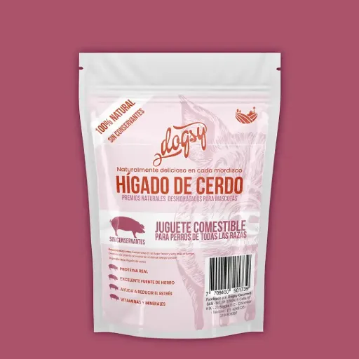 Snack Deshidratado para Perros - Hígado de Cerdo (80g)